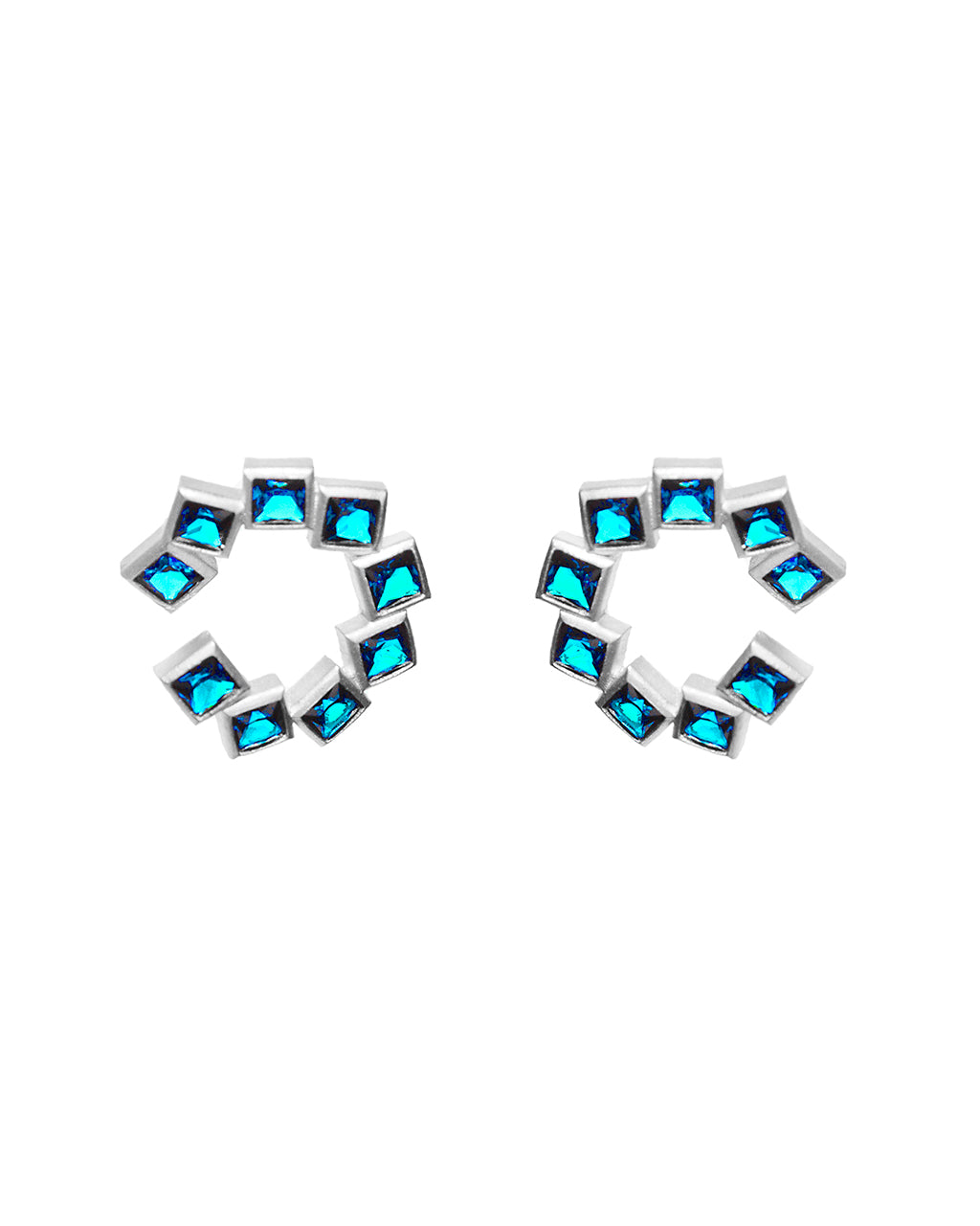 Block Earring Silver