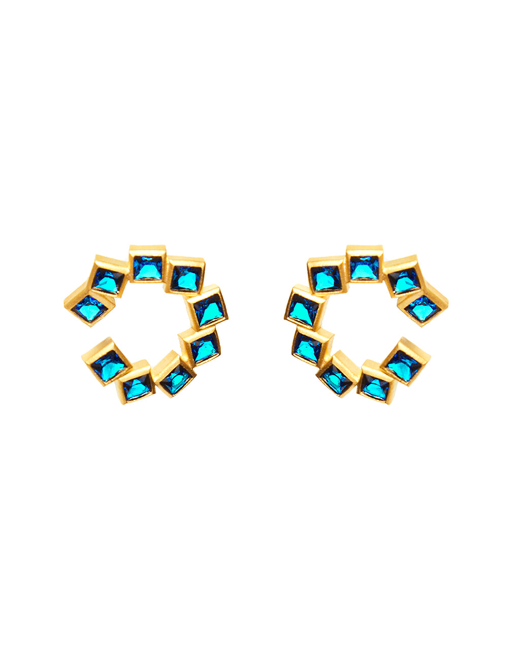 Block Earring Gold