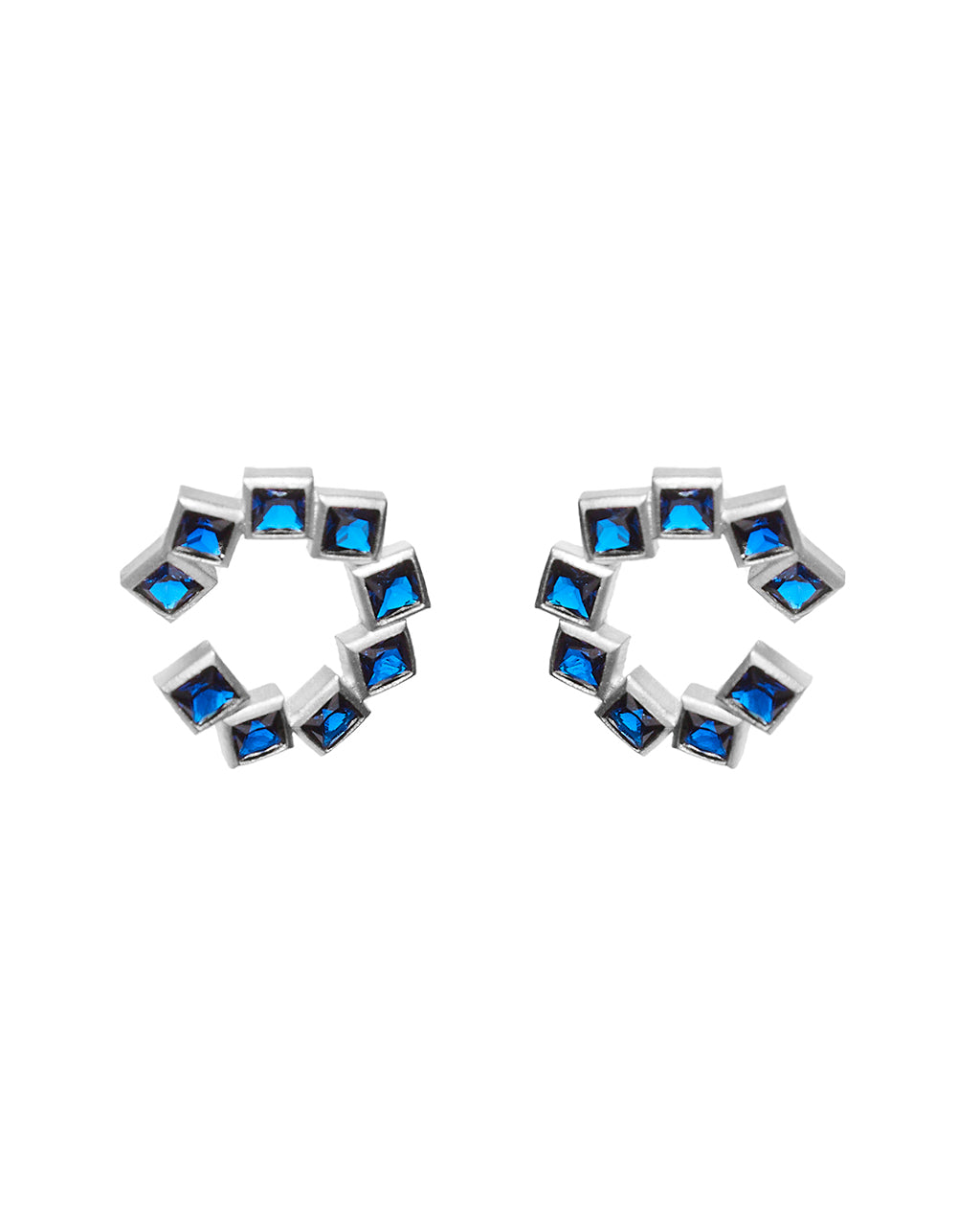Block Earring Silver