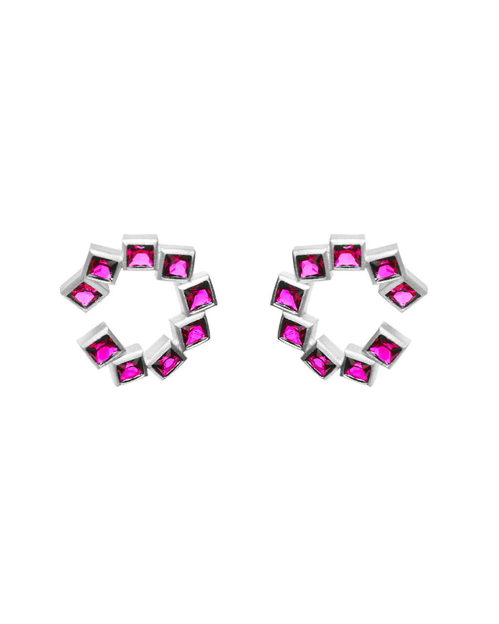 Block Earring Silver