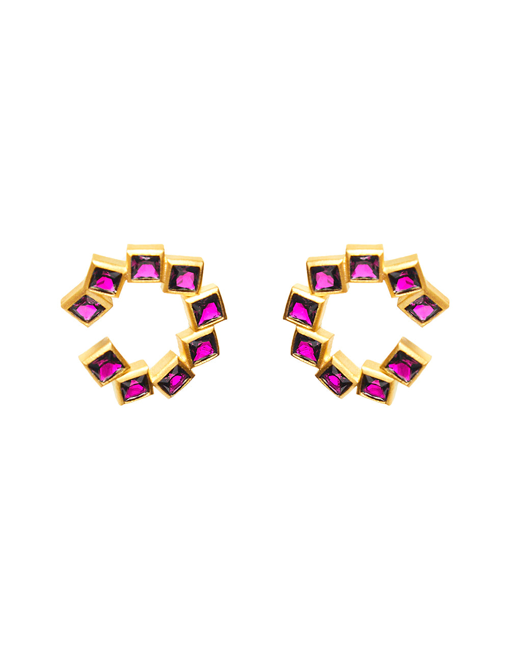 Block Earring Gold