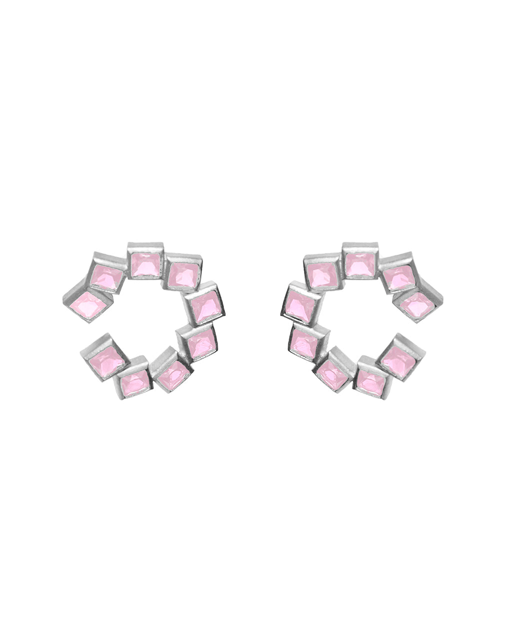 Block Earring Silver
