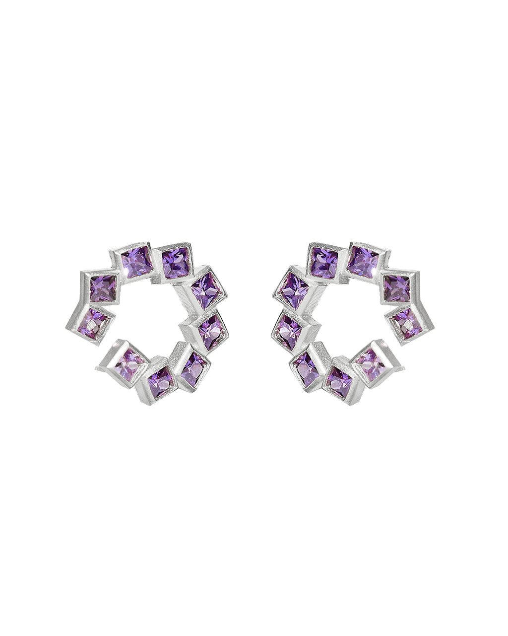 Block Earring Silver