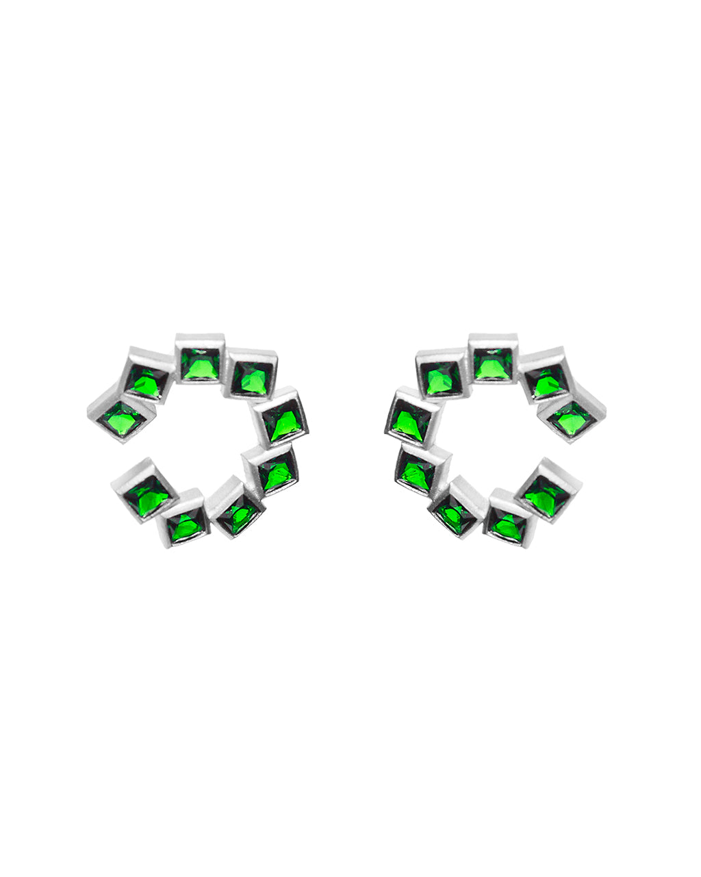 Block Earring Silver