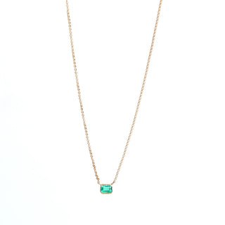 Collar con esmeralda rectangular (.31 ct)