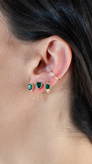 Aretes con esmeralda (1.40ct)