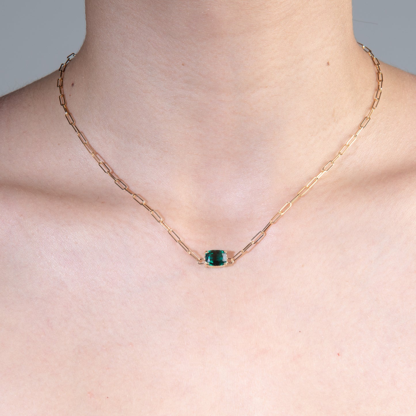 Collar paperclip esmeralda