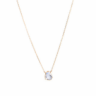 Collar zafiro (.93 ct) con cadena delgada