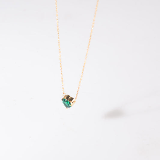 Collar esmeralda corazon