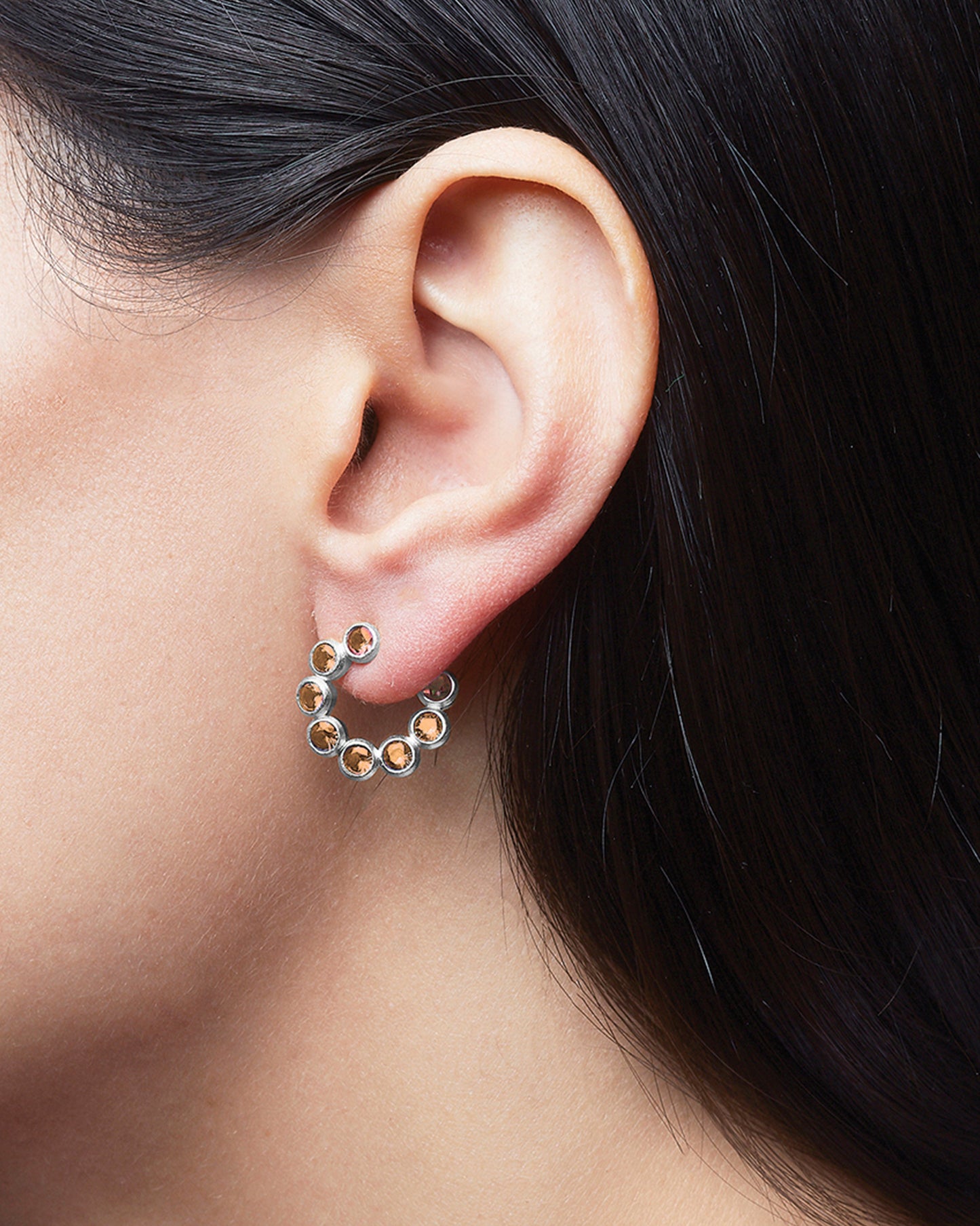 Amber Circles Earring