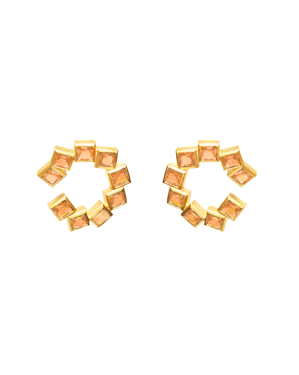 Block Earring Gold