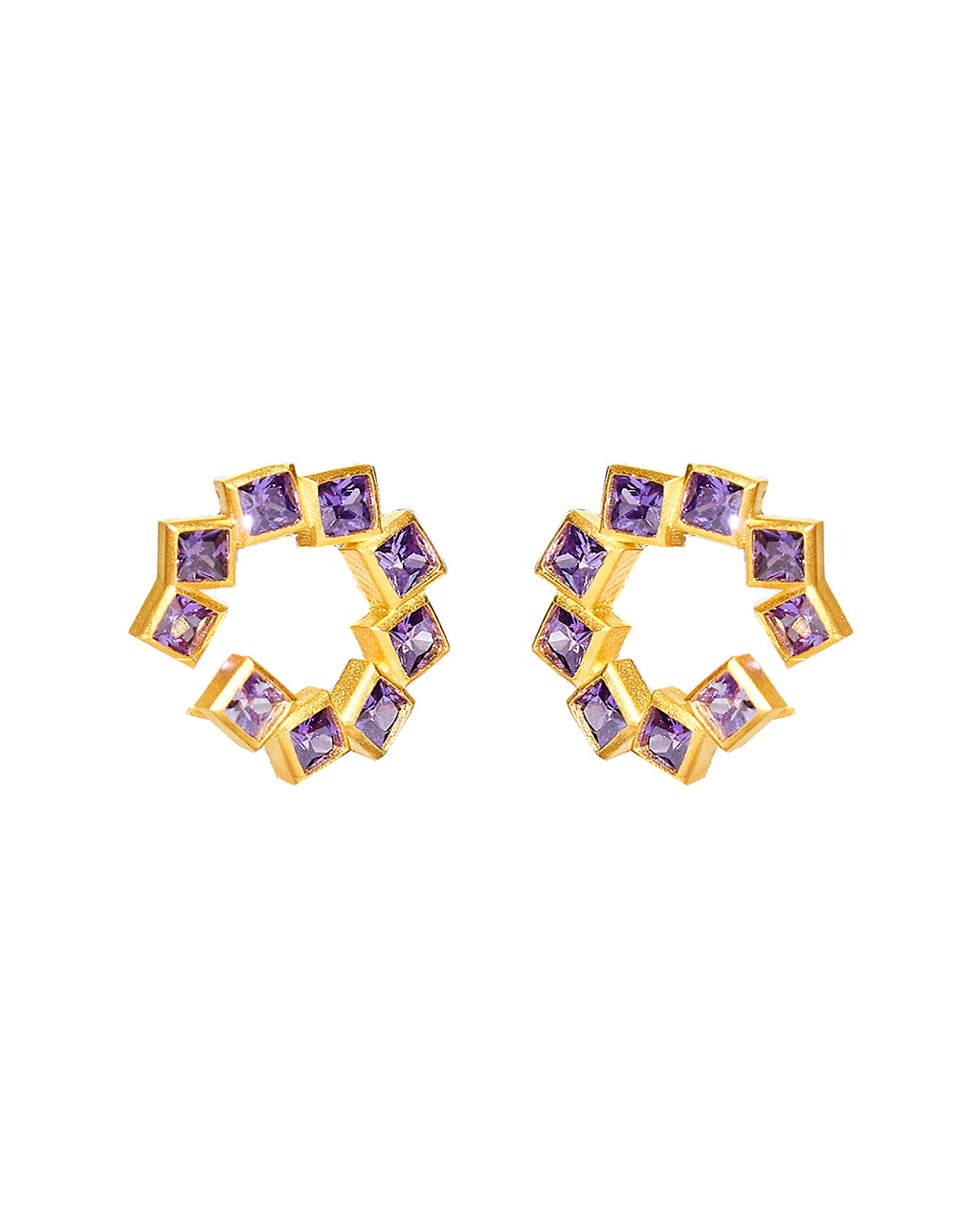 Block Earring Gold