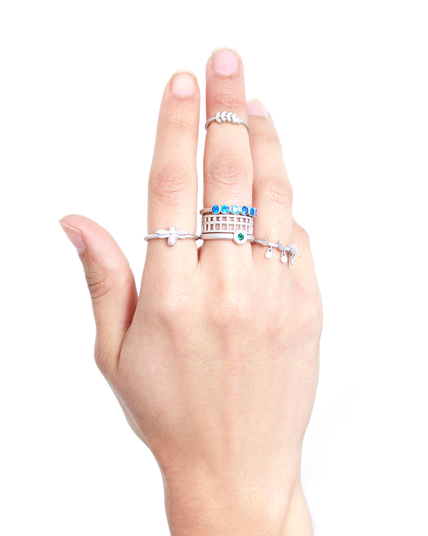 Anillo de paleta verde