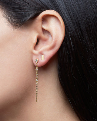 Single Front to Back Chain Earring